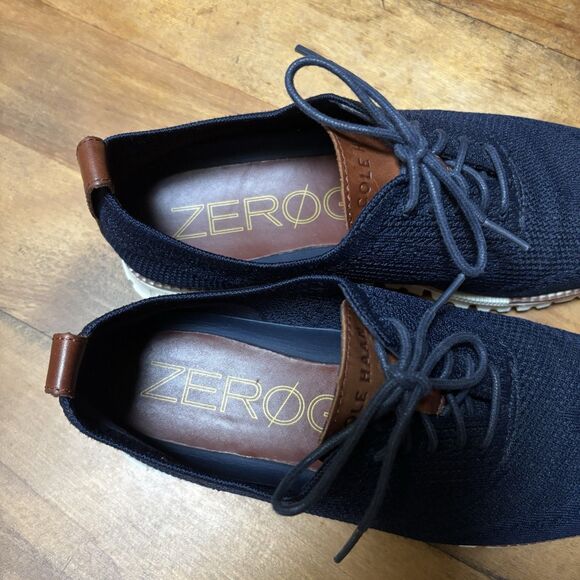 Cole Haan Original ZeroGrand Stitchlite Wingtip Oxford Navy Shoes Men's 8 M - Picture 4 of 11